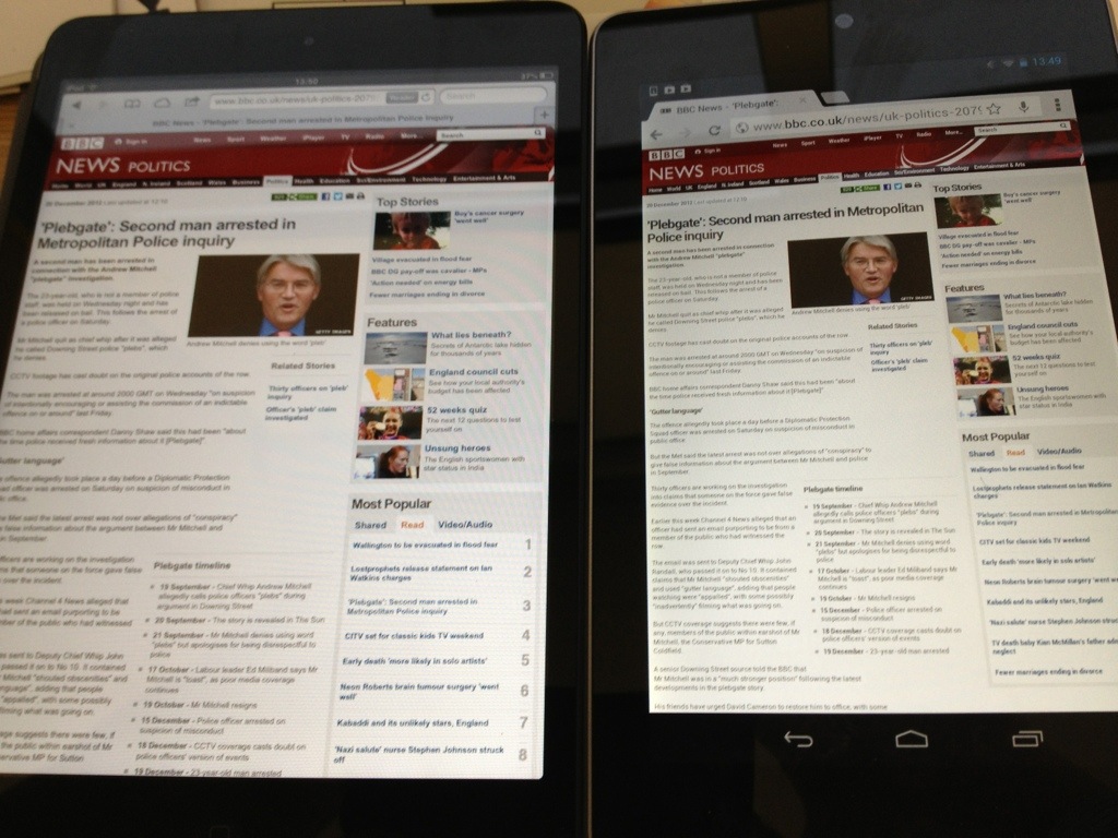 iPad Mini vs. Google Nexus 7