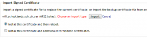 Import Certificate Wifi Ruckus SSL HTTPS