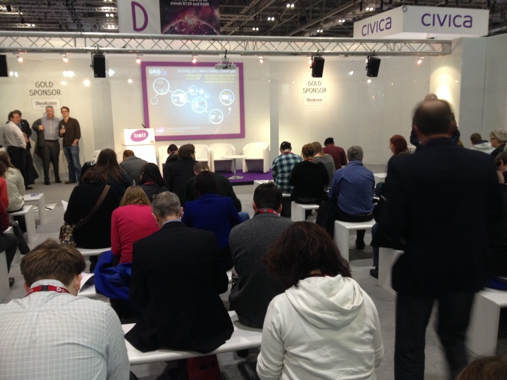 Only a few seats left for Surviving your #eSafety challenges. Come quick!  #Bett2014 @kcorish @egomaster52
